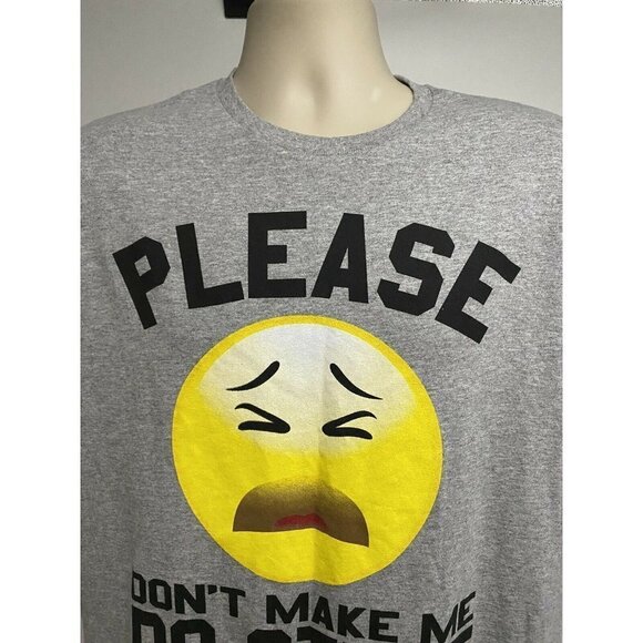 Delta Pro Weight Mens Graphic Gray T-Shirt Large Please Don't Make Me Do Stuff - Picture 5 of 9